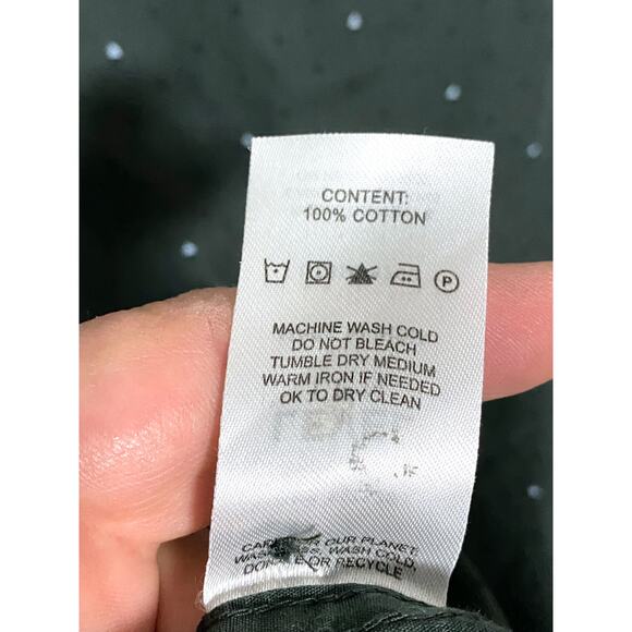 Level Ten Geometric Button Shirt Mens M Triangles X's Preppy Casual Artsy Retro - Picture 9 of 9